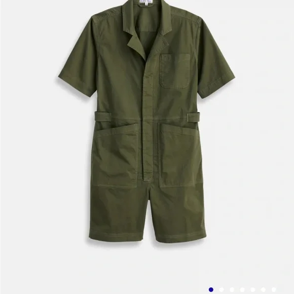 Alex Mill Olive Green Short Sleeve Jumpsuit - Picture 5 of 9